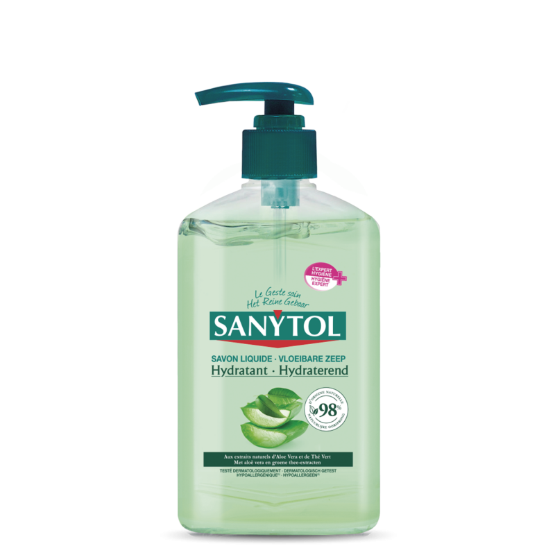 SANYTOL Savon Antibactérien Hydratant Aloé Vera & Thé Vert 250ml