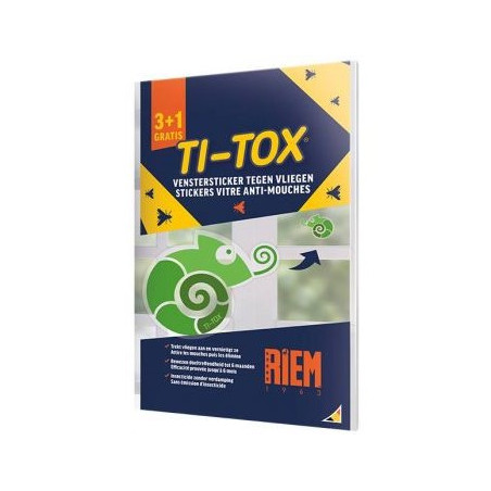 Riem Ti-Tox piège à mouches vitres avec motif 3 + 1 Unités