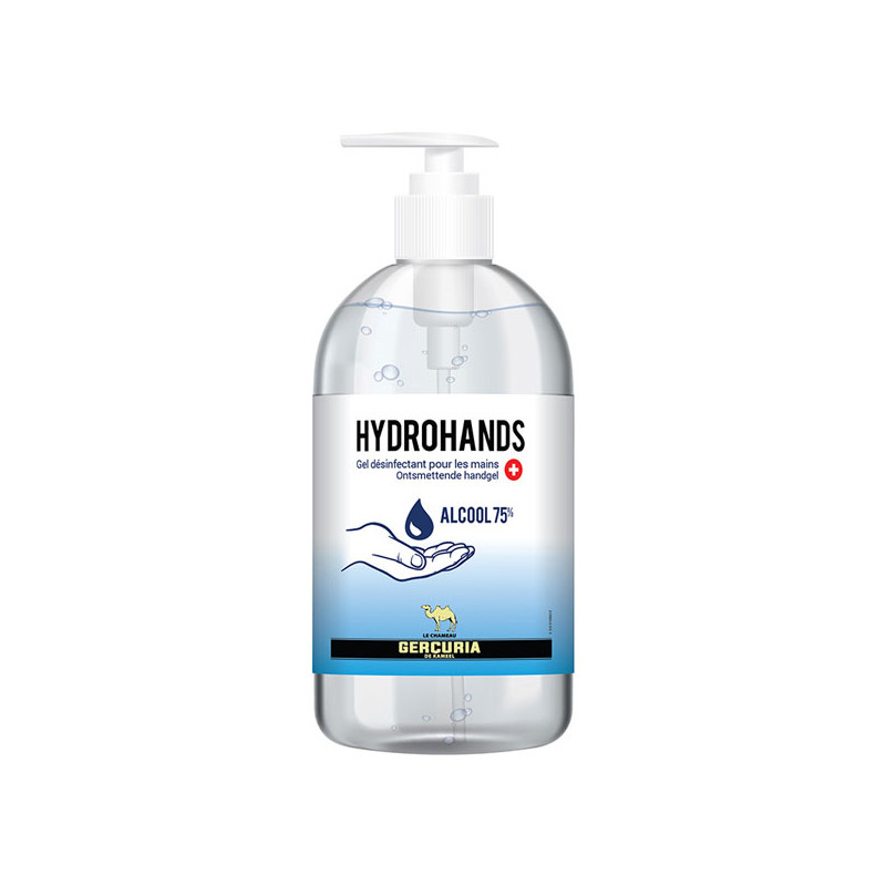 Hydrohands gel désinfectant Mains 500ml avec Pompe