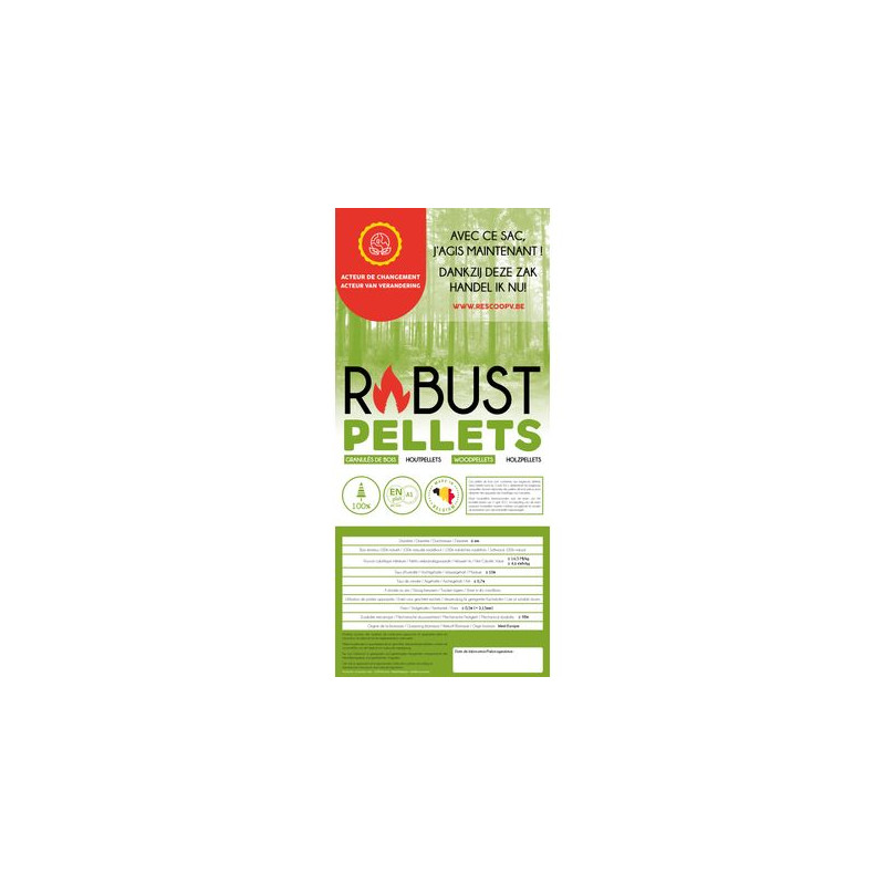 Palette de Pellets Robust 65 Sacs