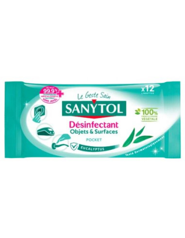 SANYTOL, Lingettes désinfectantes multi-usages 72x, Sanytol