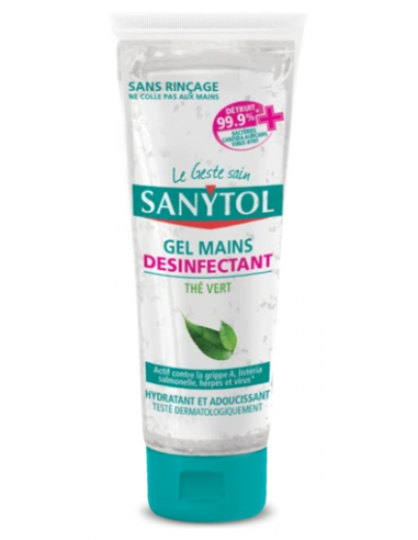 Sanytol Gel Mains Désinfectant Thé Vert 75ml