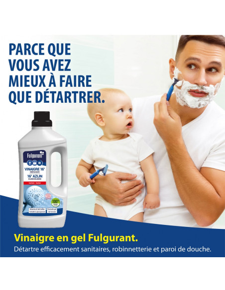Fulgurant Vinaigre Ménager Gel Ecocert 16°C 750ml