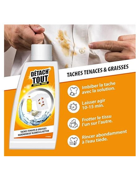 Détach'Tout Taches Tenaces & Graisse 100G