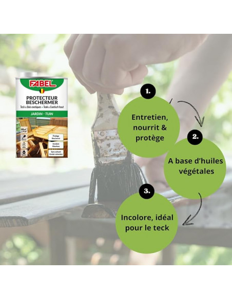 Fabel Huile Protectrice Teck Et Bois Exotiques 500 Ml