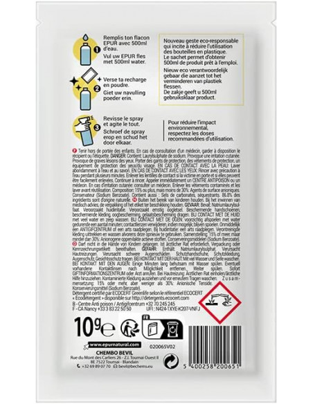 Epur Poudre à diluer dégraissant Ecocert 10 g