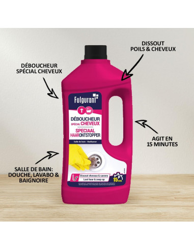 Fulgurant Déboucheur Spécial Cheveux 800 Ml