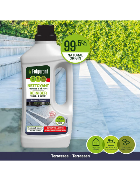 Fulgurant Nettoyant pierres & bétons Ecocert 1l