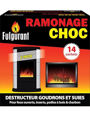 Fulgurant Ramonage bois & charbon 14 sachets