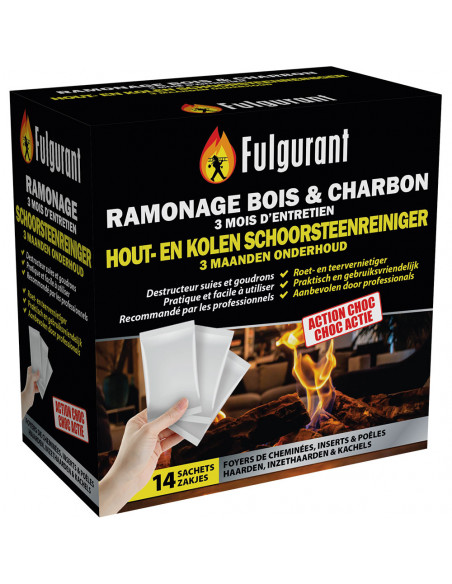 Fulgurant Ramonage bois & charbon 14 sachets