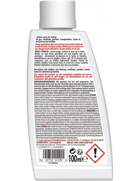 Détach'Tout I. Fruits Rouge, Vin & Légumes 100ml