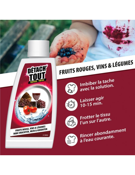 Détach'Tout Fruits Rouge, Vin & Légumes 100 Ml