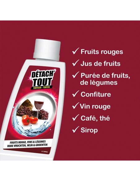 Détach'Tout Fruits Rouge, Vin & Légumes 100 Ml