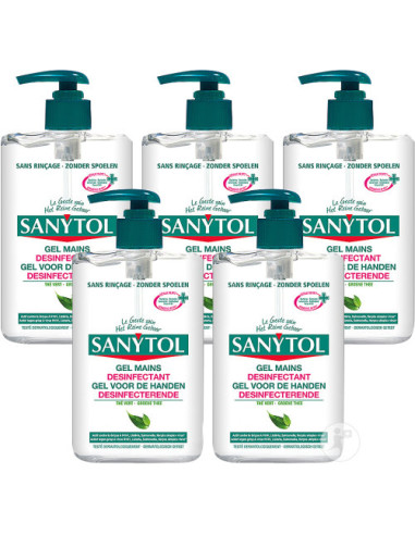 Pack de 5 Sanytol - Gel Desinfectant Mains  250ml