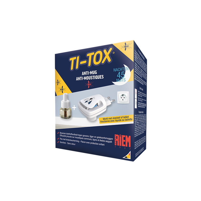 Riem Ti-Tox Anti- Moustiques - Starter Kit  Appareil + 10 Tablettes