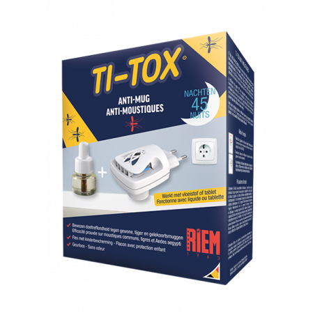 Ti-Tox Tablette Anti- Moustiques - Starter Kit  Appareil + 30  Tablettes
